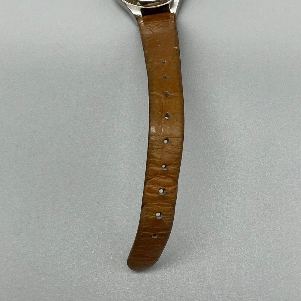 Carriage By Timex Womens Watch 30mm White Dial Brown Leather New Battery